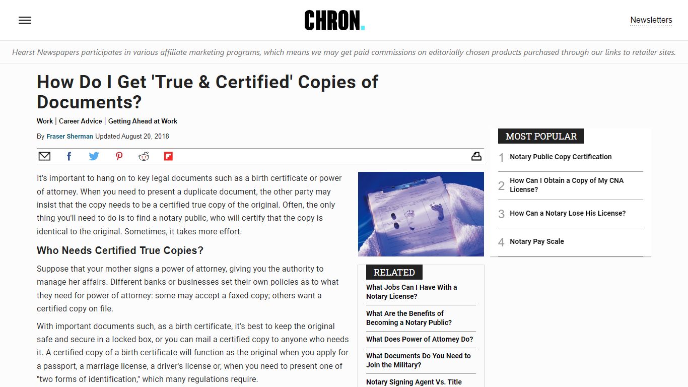 How Do I Get 'True & Certified' Copies of Documents? - Chron